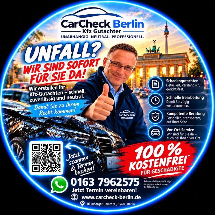 Foto zum Facebook-Beitrag von CARCHECK Berlin: 🚗 Carcheck Berlin – Ihr unabhängiger Kfz-Gutachter in Berlin!