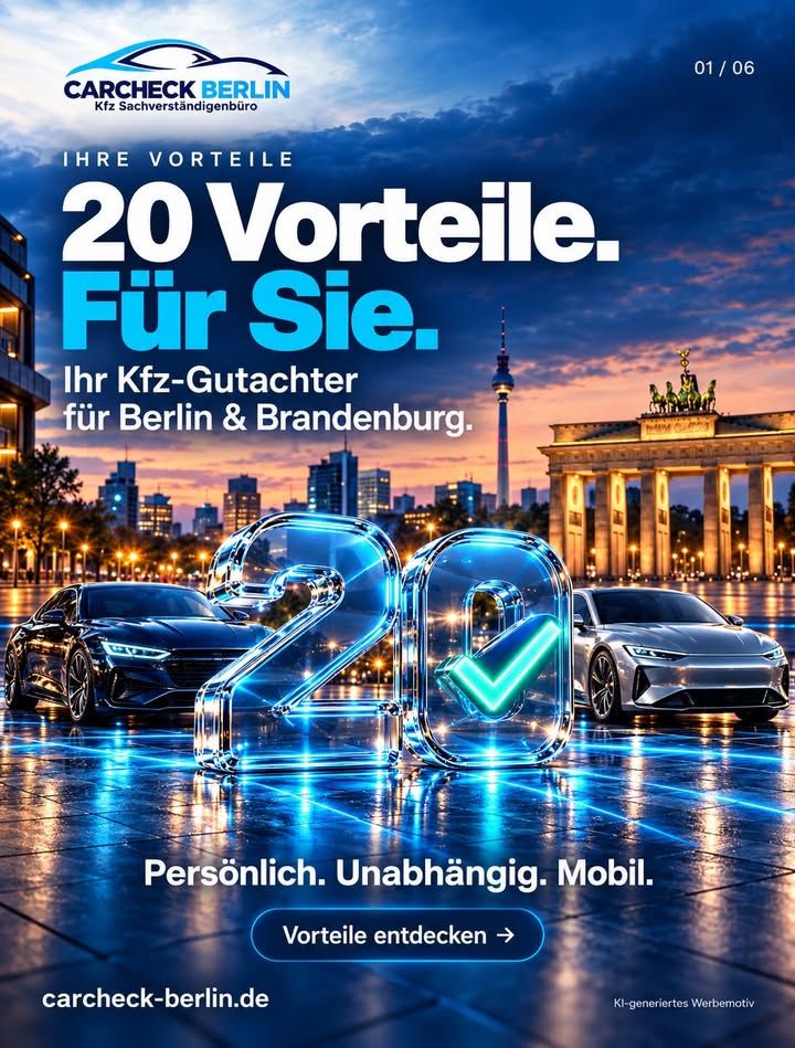 Foto zum Facebook-Beitrag von CARCHECK Berlin: CARCHECK BERLIN – Ihr Kfz-Gutachter für Berlin und Brandenburg.