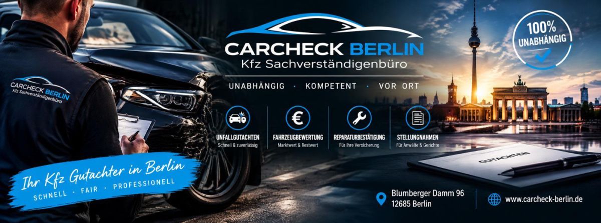 Foto zum Facebook-Beitrag von CARCHECK Berlin vom 10. September 2026